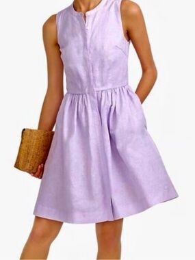 J. Crew Lavender Button-Front Dress